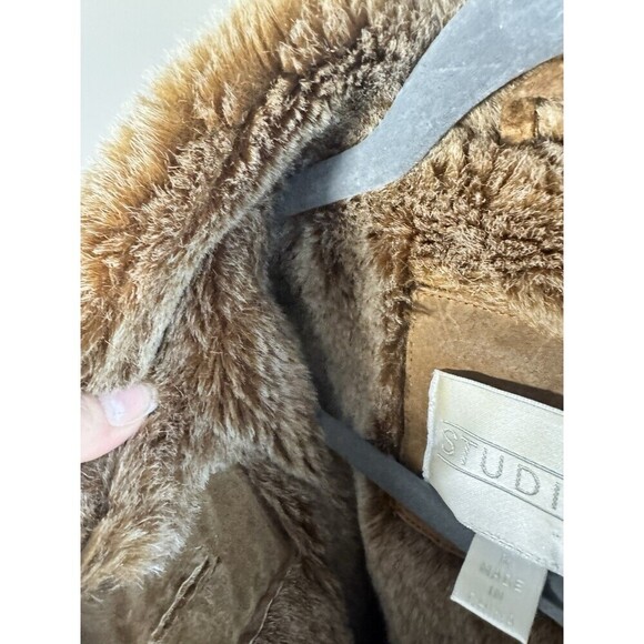 Vintage Studio C Leather Jacket Womens Medium Lined Y2K 90s - Picture 4 of 9